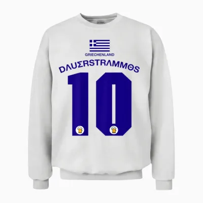 Griechenland Party Trikot Malle Party-Urlaub Unisex Sweatshirt - White