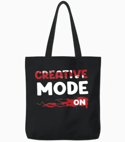 Creative Mode on - Creativity Lovers Tote Bags - Black