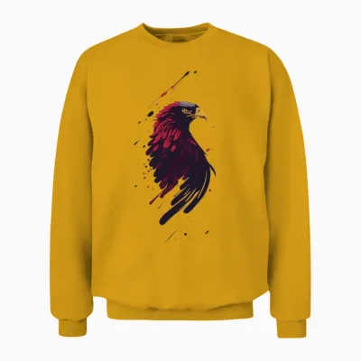 Fanny,beautiful Red Eagle Design .cool Eagl Design Unisex Sweatshirt - Gold