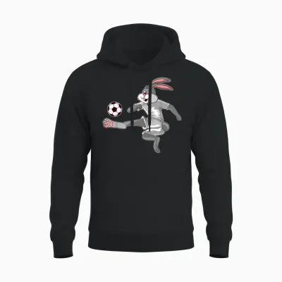 Osterhase Fußball Kaninchen Hase Ostern Unisex Hoodie - Black