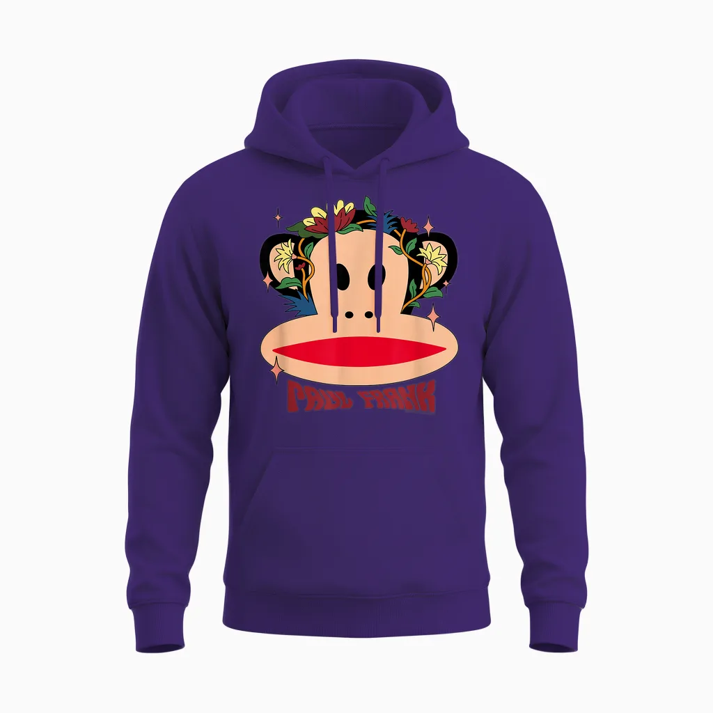 Paul Frank Julius Mit Wildblumen Unisex Hoodie in Purple