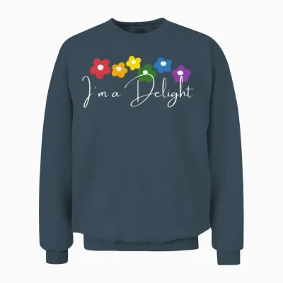 I'm a Delight Funny Unisex Sweatshirt - Dark Heather