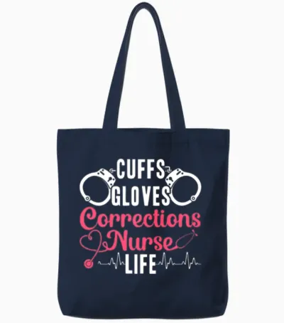 Correctional Nurse Nursing Correction Officer Tote Bags - Navy