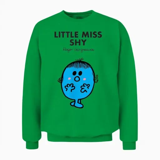 Mr. Men Little Miss Shy Unisex Sweatshirt in Irish Green