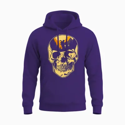 Hiking Hike Skull Skull Nature Unisex Hoodie - Purple