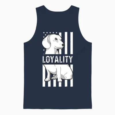 Loyalty Dog Usa Flag Dachshund Dog Unisex Tank Top - Navy