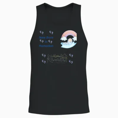 Welcome Baby Boy in Ramadan Unisex Tank Top - Black