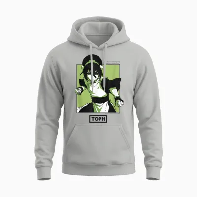 Avatar the Last Airbender Toph Beifong Earthbending Master T-Shirt, Grey, S Unisex Hoodie - Ash