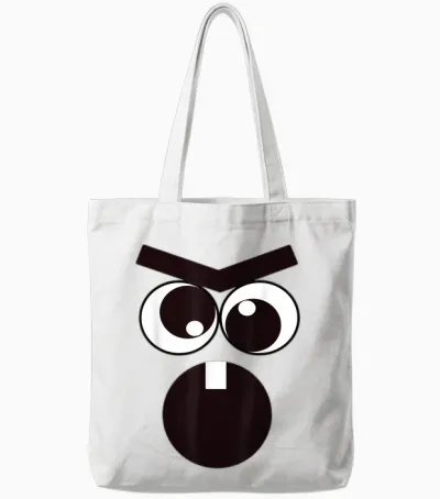 Creepy Carrots Face Halloween Costume Tote Bags - White