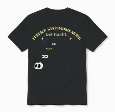 Bremer Stadtmusikanten Bei Nacht T-Shirt, Black Unisex T-Shirt - Black
