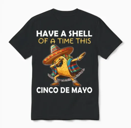Have a Shell of a Time This Cinco De Mayo Unisex T-Shirt in Black