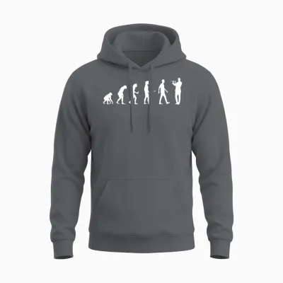 Flutist Gift Transverse Flute Player Evolution Man Unisex Hoodie - Charcoal