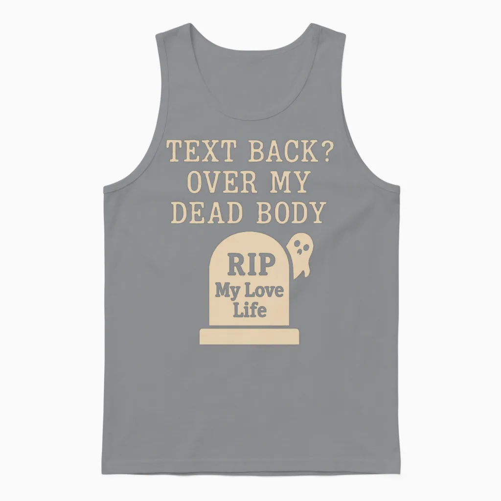 Ghosted Breakup Humor Dating Fail Single Af Unisex Tank Top in Sport Grey