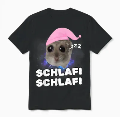 Sad Hamster - Schlafi Schlafi Unisex T-Shirt - Black