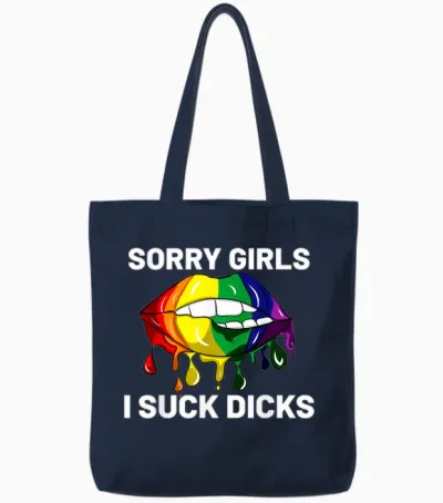 Sorry Girls I Suck Dicks Like Boys Im Gay Lgbt Csd Geschenk Tote Bags - Navy