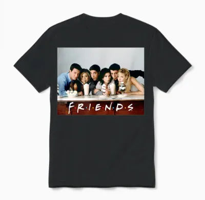Friends Papl192 Photo De La Série Tv Avec Logo New York Unisex T-Shirt - Black