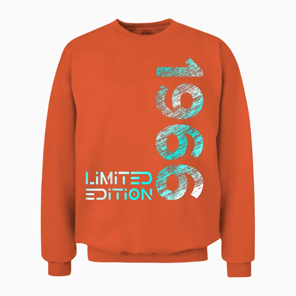 60. Geburtstag Limited Edition Jahrgang 1966 Mann Frau Unisex Sweatshirt in Orange