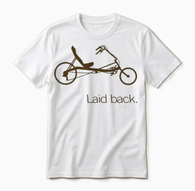 Laid Back Recumbent T Unisex T-Shirt in White