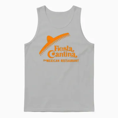 Fiesta Cantina Retro Unisex Tank Top - Ash