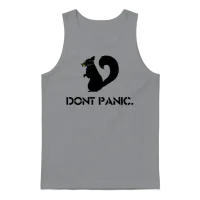 Don't Panic Squirrel Unisex Tank Top - Sport Grey – 1