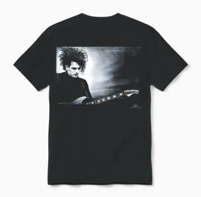 Robert Smith the Cure Live Disintegration Era Phil Nicholls Unisex T-Shirt - Black