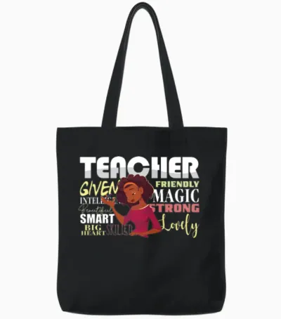 Hbcu Teacher Afro Historically Black College Tote Bags - Black