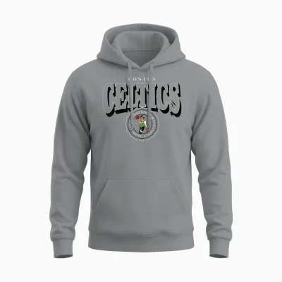Nba – Boston Celtics Gewölbtes Wappen Unisex Hoodie - Sport Grey