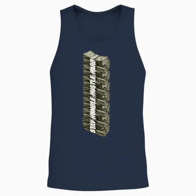 Stay Humble Hustle Hard Hip Hop Cash Money Entrepr Unisex Tank Top - Navy