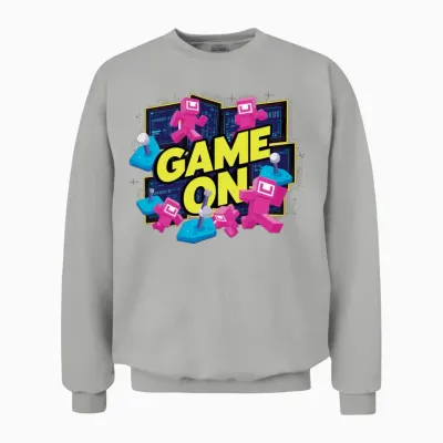 Retro Game on Design Unisex Sweatshirt - Ash