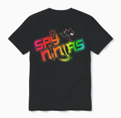 Ninja and Spy - Kids Birthday Ninja Boy Girl Unisex T-Shirt - Black