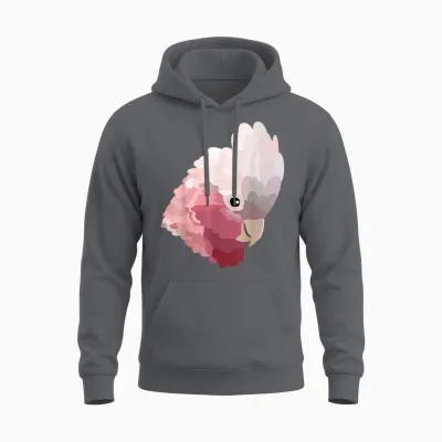 Galah Cockatoo (rose Breast Cockatoo) Unisex Hoodie - Charcoal