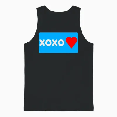 Funny Slogan Typography Unisex Tank Top - Black