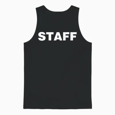 Event Staff T-Shirt Mit Dem Wort Staff Auf Der Rückseite Unisex Tank Top - Black