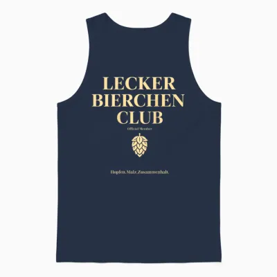 Lecker Bierchen Club Unisex Tank Top - Navy