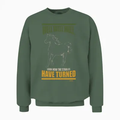Horse Horse Racing Horse Blend Stallion Unisex Sweatshirt - Military Green