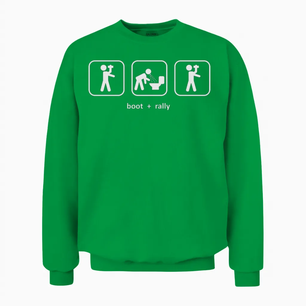 Boot and Rally Unisex Sweatshirt in Irish Green