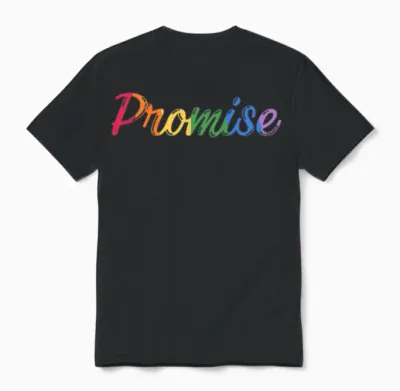 God's Promise Rainbow Graphic Unisex T-Shirt - Black