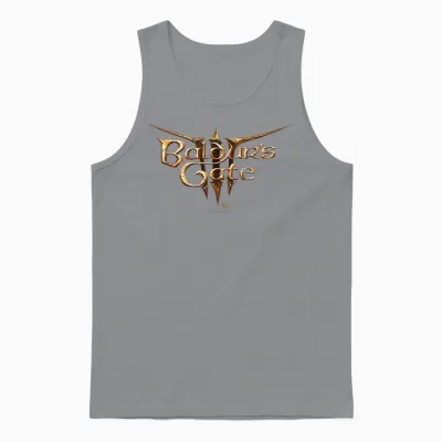 Dungeons & Dragons Baldur's Gate Iii Big Chest Text Logo Unisex Tank Top - Sport Grey