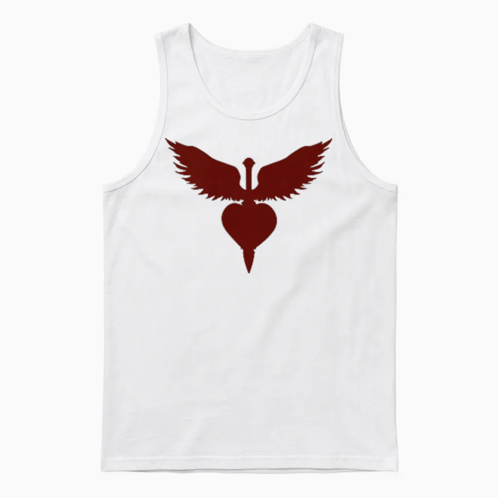 Official Bon Jovi Forever Print on the Back T-Shirt, Black, S Unisex Tank Top in White
