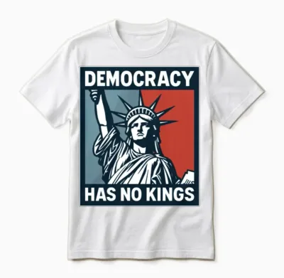 Democracy Has No Kings Unisex T-Shirt - White