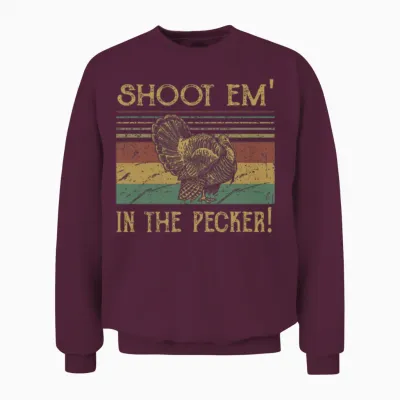 Funny Turkey Hunting Unisex Sweatshirt - Maroon