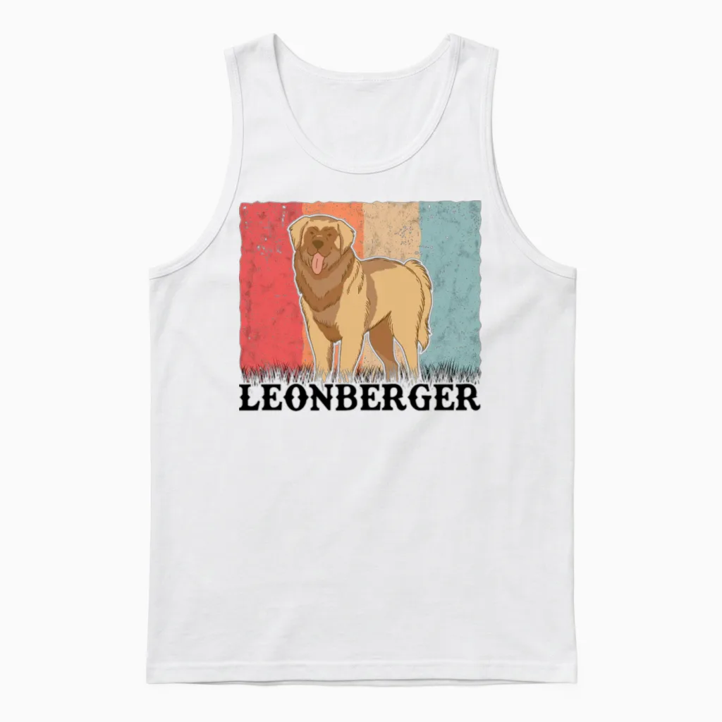 Leonberger Retro Unisex Tank Top in White