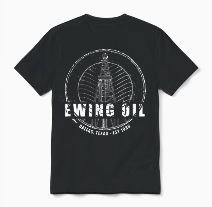 Dallas | Ewing Oil Company Classic 80er Jahre Tv Unisex T-Shirt in Black