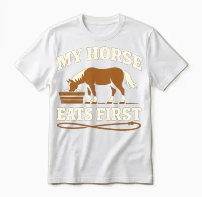 Horses Lifestyle Equestrian Identity Proud Horse Unisex T-Shirt - White