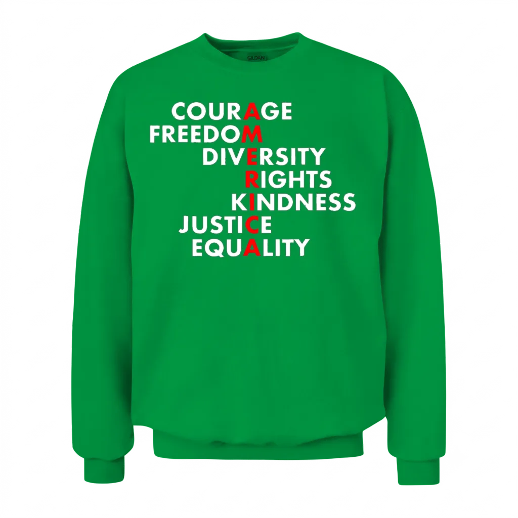 Anti Trump Shirt Resist T Shirt Political T Shirts Unisex Sweatshirt - Irish Green