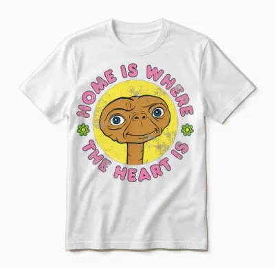 E.t. Home Is Where the Heart Is Unisex T-Shirt - White