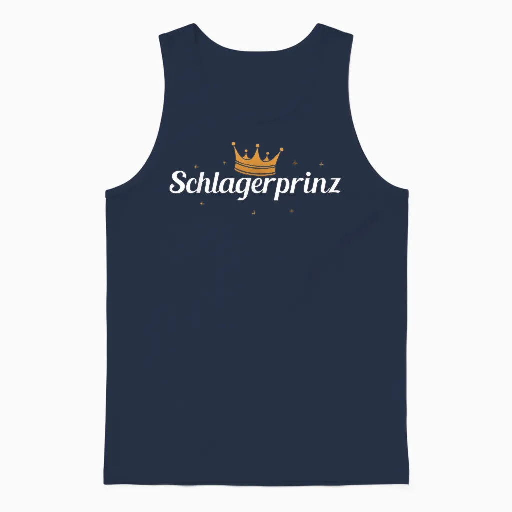 Schlagerprinz Schlageroutfit Partnerlook Schlagermusik Unisex Tank Top in Navy