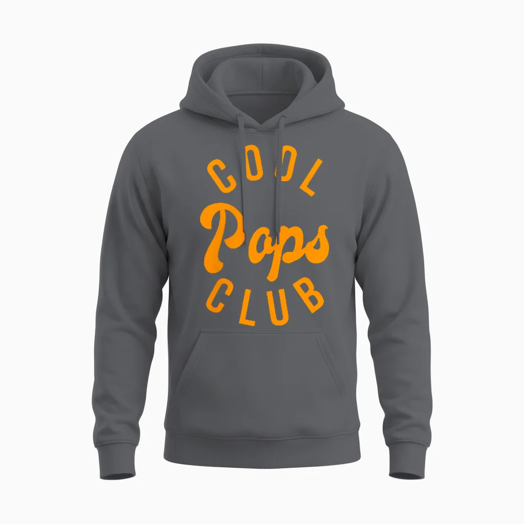 Cool Pops Club Retro Vintage Graphic Unisex Hoodie in Charcoal
