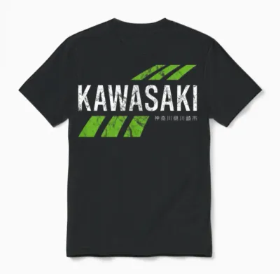 Retro Vintage Kawasaki Green City for Men or Women Unisex T-Shirt - Black