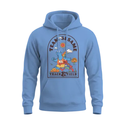 Sesame Street Design Team Sesame Track & Field Unisex Hoodie - Carolina Blue